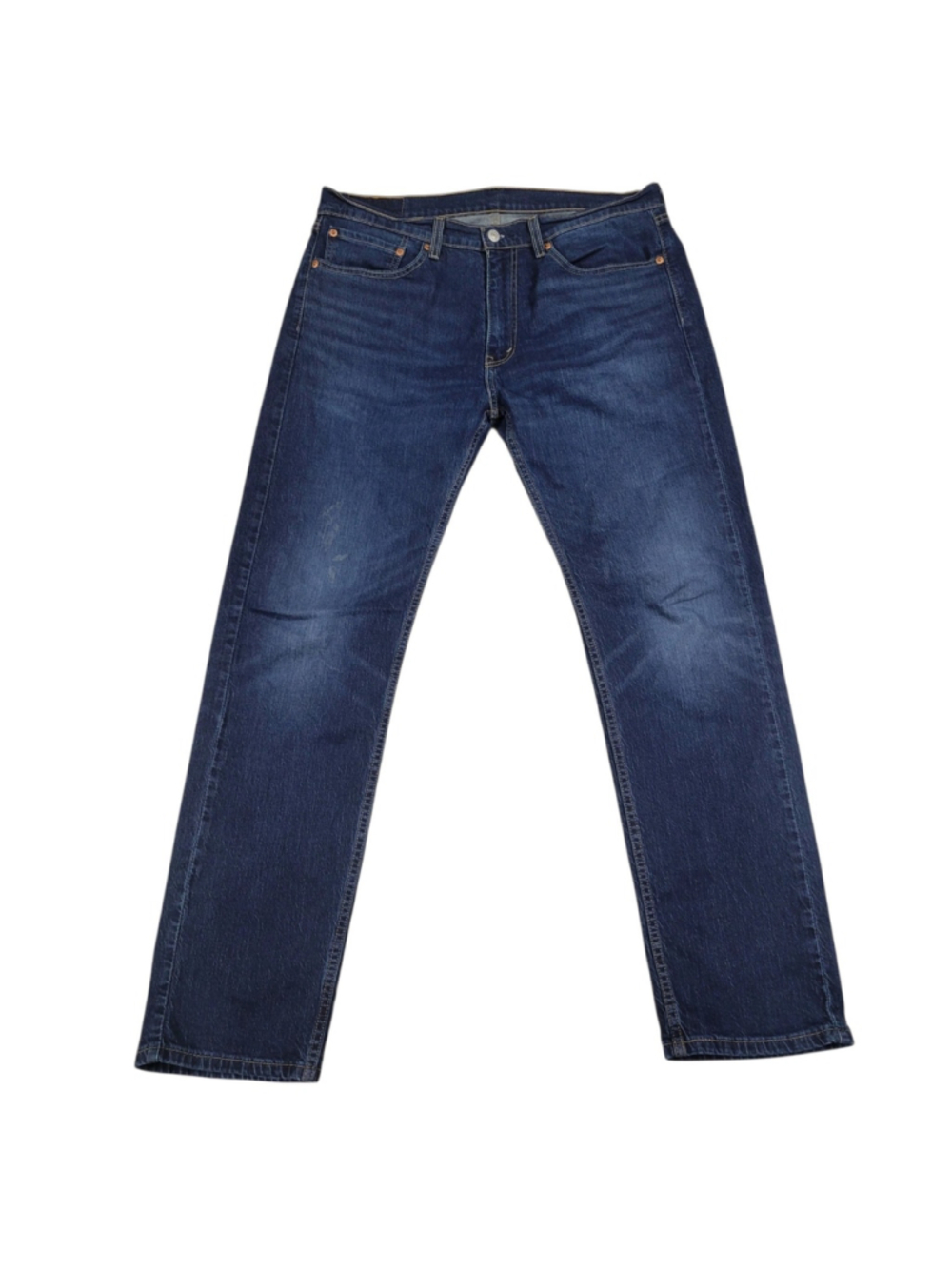 Levi's 505 Relaxed Straight Blue Jeans Size 35/32 Men's Pre-owned Condition